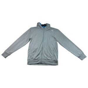 Adidas Sweater Womens size Small Gray Full Zip up Long Sleeve Hooded